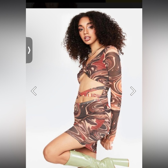 Reeling Colors Sheer Cut‎ Out Dress size large black bead dolls kill marbled - Picture 6 of 11